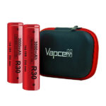 Vapcell R30 18650 3000mAh Batteries (2pc w/ Case)